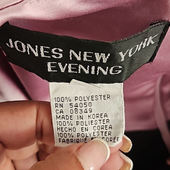 Jones New York Spaghetti Straps With Mega Bow Maxi Dress Pink & Black 4 - Picture 7 of 15